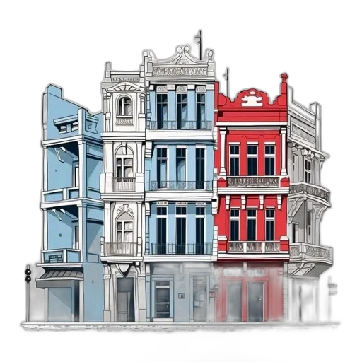 building, furniture, concept art, 3d render transparent PNG cut-out