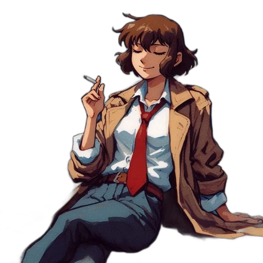 jacket, staff, concept art, watercolor transparent PNG cut-out