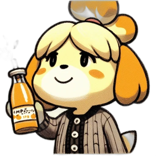 staff, bottle, animal, food transparent PNG cut-out