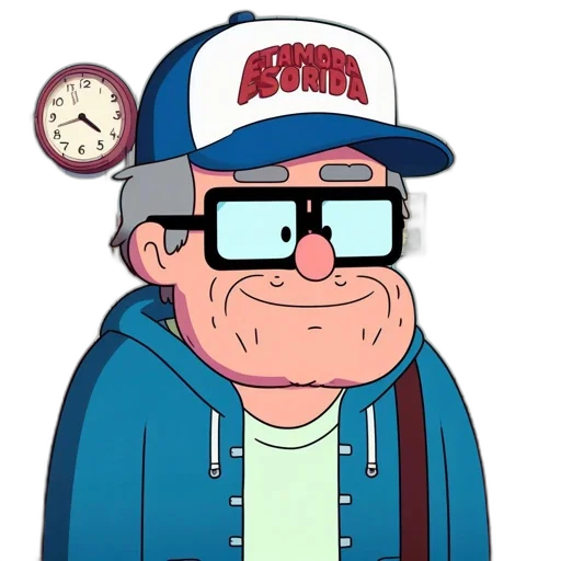 jacket, face, hat, staff transparent PNG cut-out