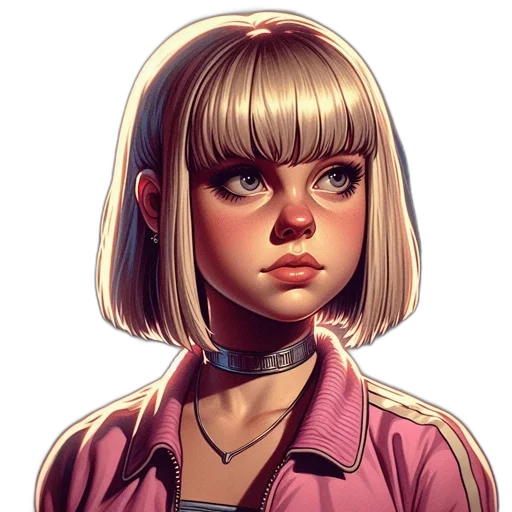 face, jacket, staff, hair transparent PNG cut-out