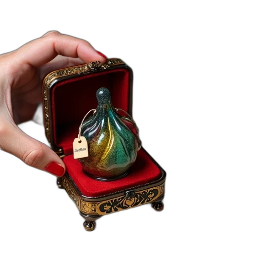 bottle, jewelry, crown, 3d render transparent PNG cut-out