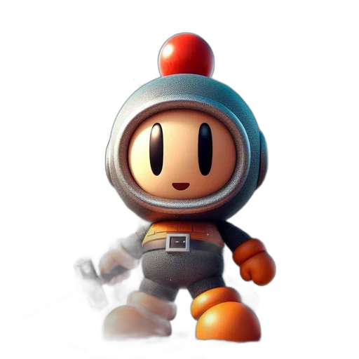robot, staff, 3d render, concept art transparent PNG cut-out