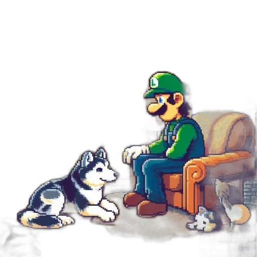 animal, furniture, pixel art, concept art transparent PNG cut-out
