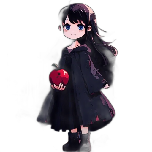 dress, staff, weapon, creature transparent PNG cut-out