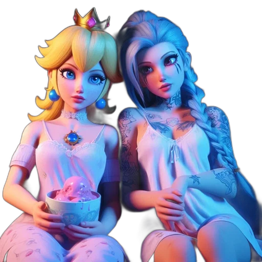 3d render, vaporwave, concept art, fantasy art transparent PNG cut-out
