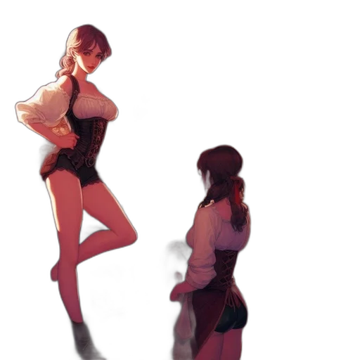 dress, concept art, pixel art, 3d render transparent PNG cut-out