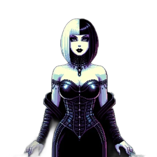 dress, robot, mask, comic book art transparent PNG cut-out