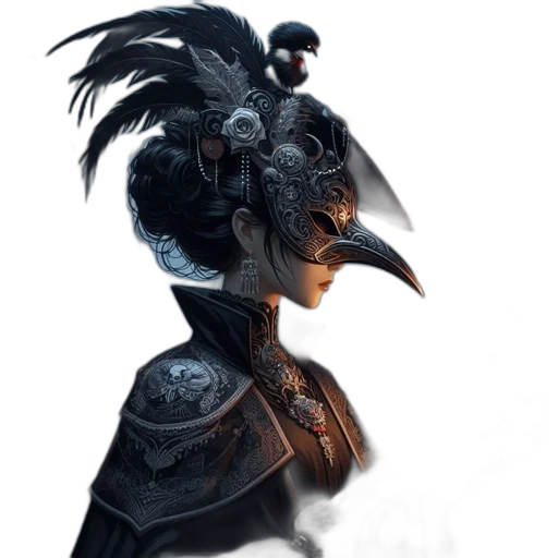 mask, dragon, face, crown transparent PNG cut-out