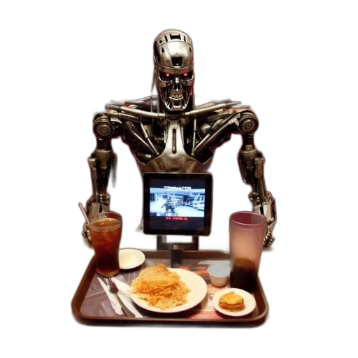 robot, food, cyberpunk, concept art transparent PNG cut-out