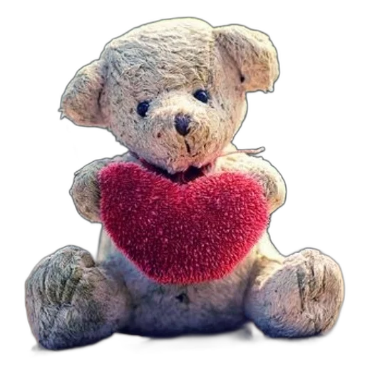 3d render, photorealistic, vintage, teddy transparent PNG cut-out