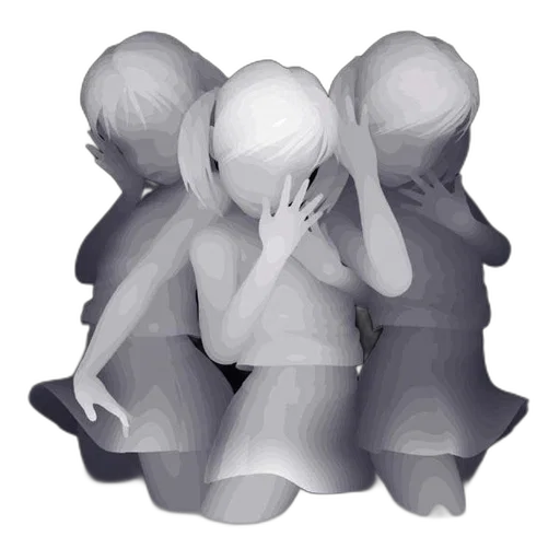 mask, face, 3d render, concept art transparent PNG cut-out