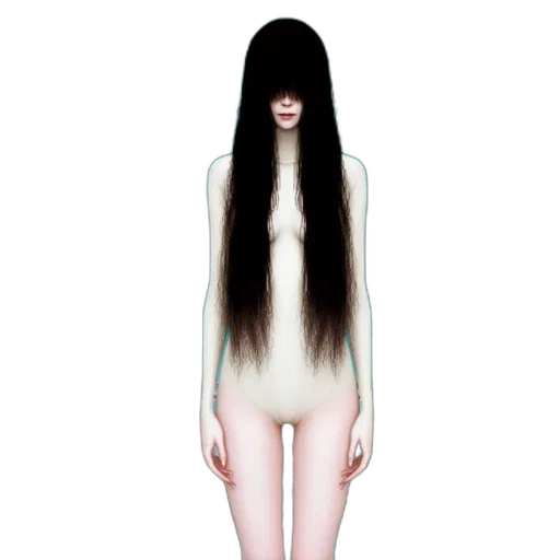 hair, dress, creature, mask transparent PNG cut-out