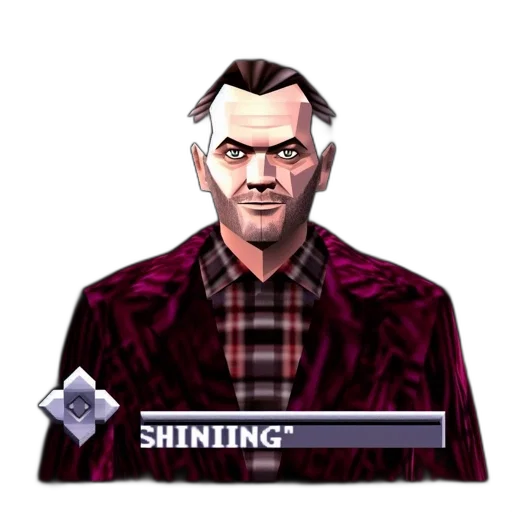 face, jacket, staff, pixel art transparent PNG cut-out