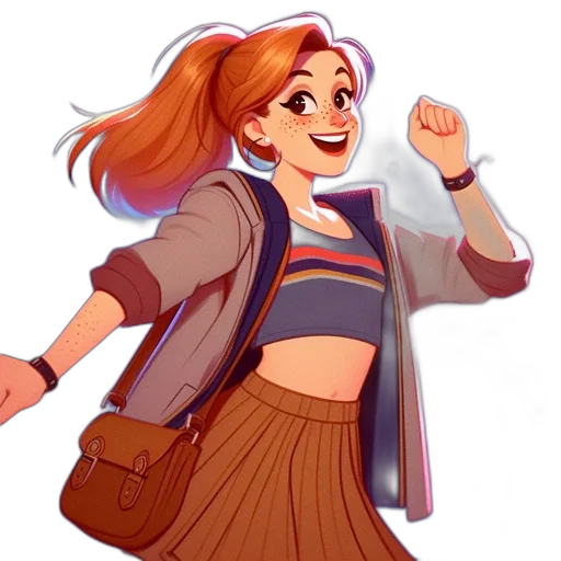 jacket, staff, cartoon, concept art transparent PNG cut-out