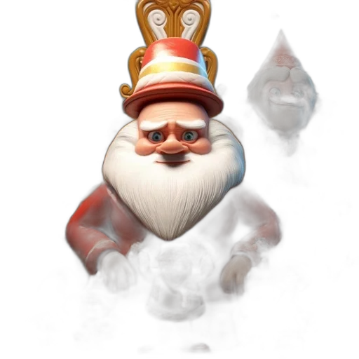 crown, staff, hat, face transparent PNG cut-out