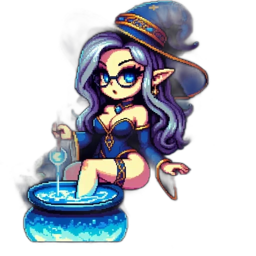 staff, fantasy art, pixel art, concept art transparent PNG cut-out