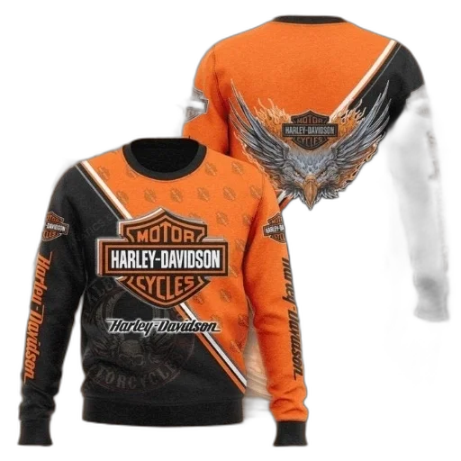 jacket, orange, black, harley-davidson transparent PNG cut-out