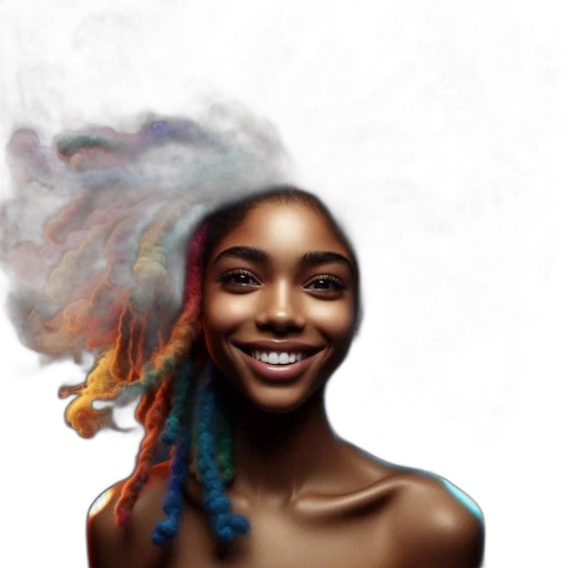 crown, hair, face, dragon transparent PNG cut-out