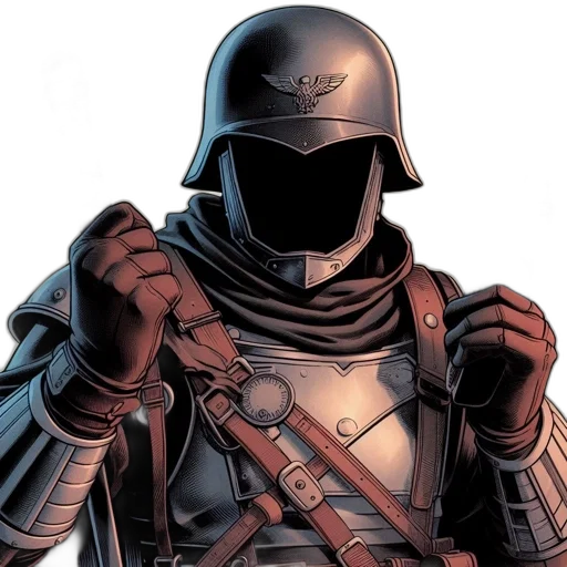 mask, comic book art, concept art, masked transparent PNG cut-out