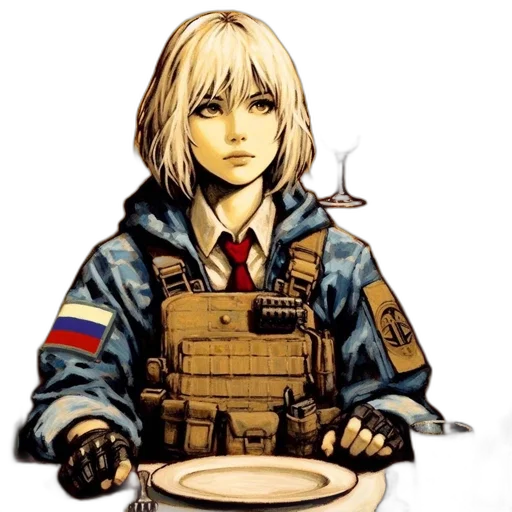 jacket, weapon, face, comic book art transparent PNG cut-out