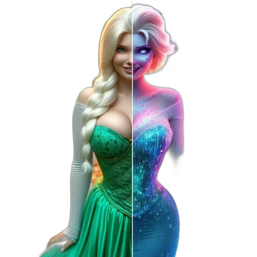 dress, 3d render, concept art, fantasy art transparent PNG cut-out