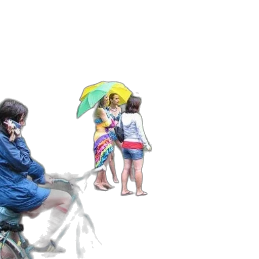 umbrella, jacket, mask, photorealistic transparent PNG cut-out