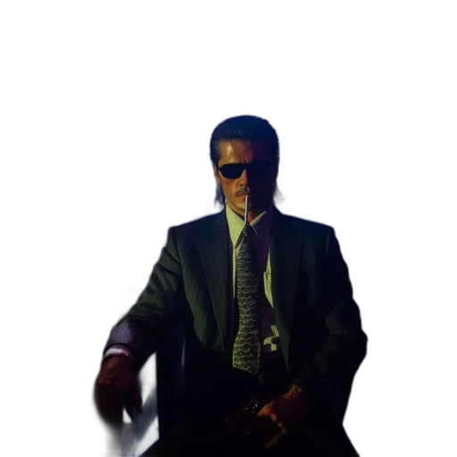 jacket, staff, weapon, robot transparent PNG cut-out