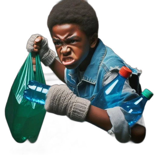 weapon, bottle, jacket, robot transparent PNG cut-out
