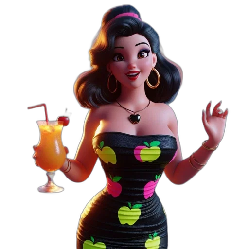 dress, 3d render, concept art, cartoon transparent PNG cut-out