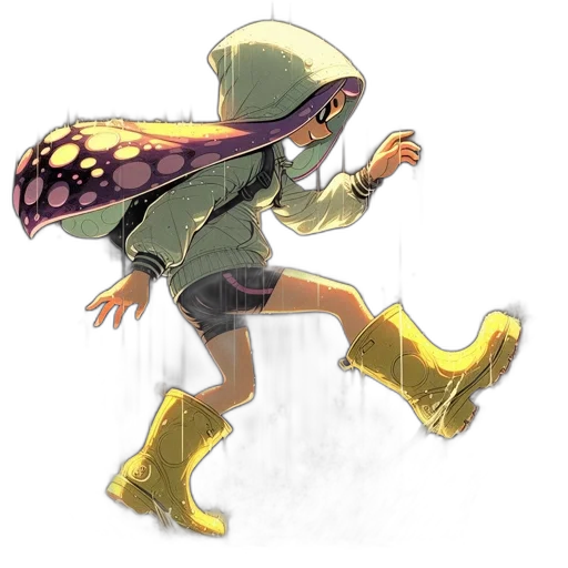 creature, jacket, mask, weapon transparent PNG cut-out