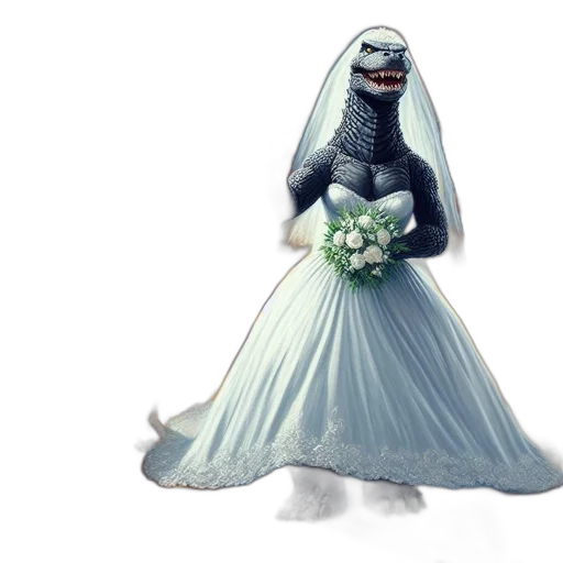 dress, creature, concept art, 3d render transparent PNG cut-out