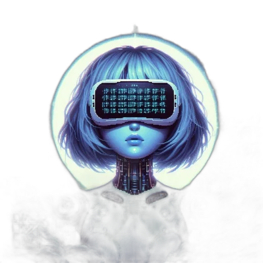 robot, mask, face, cyberpunk transparent PNG cut-out
