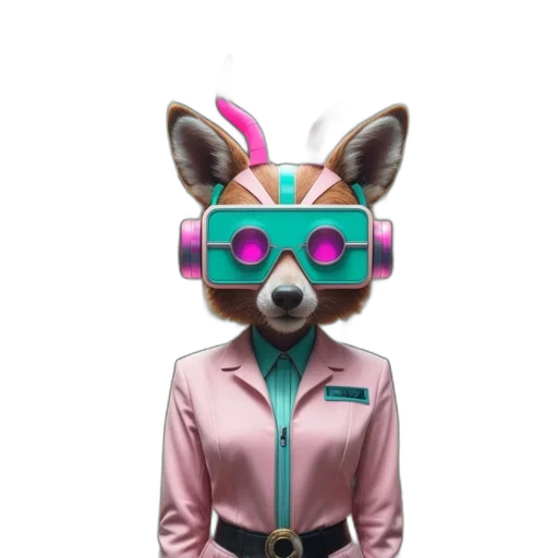 mask, staff, jacket, robot transparent PNG cut-out