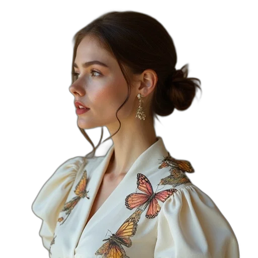 jewelry, jacket, dress, face transparent PNG cut-out