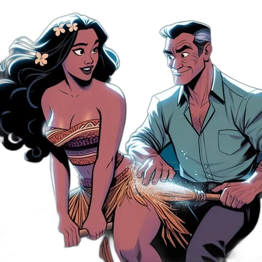 comic book art, concept art, underwater, fire transparent PNG cut-out