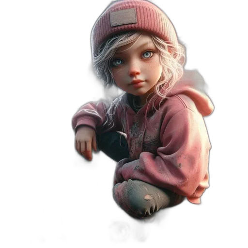 face, jacket, hat, staff transparent PNG cut-out