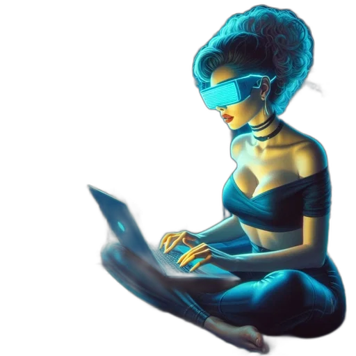 robot, jewelry, concept art, cyberpunk transparent PNG cut-out