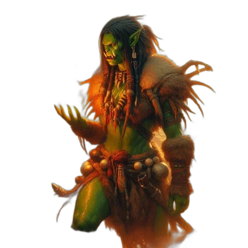 creature, staff, dragon, hair transparent PNG cut-out