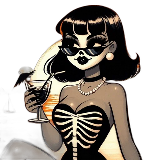 dress, jewelry, cartoon, comic book art transparent PNG cut-out