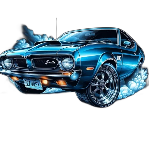 car, photorealistic, concept art, comic book art transparent PNG cut-out