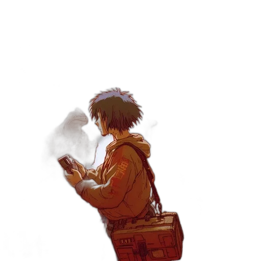 jacket, robot, weapon, concept art transparent PNG cut-out
