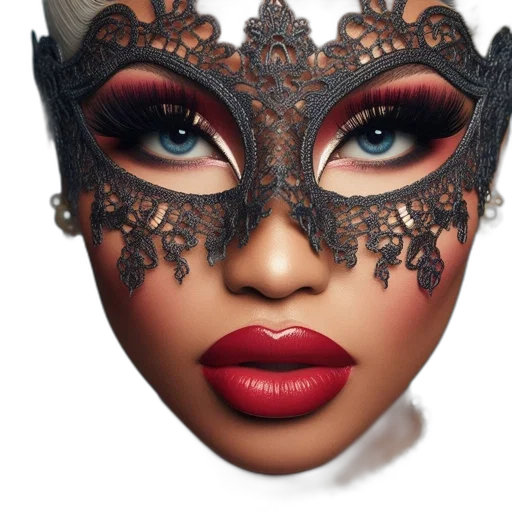 mask, face, crown, photorealistic transparent PNG cut-out