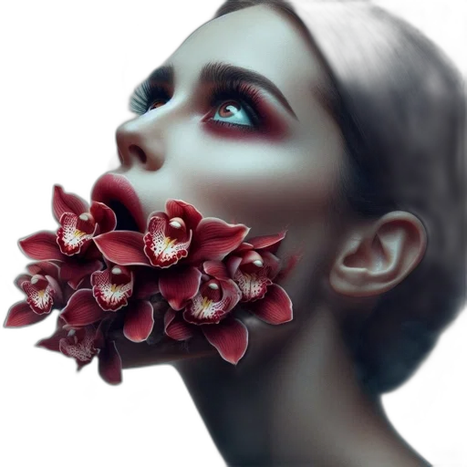 flower, face, jewelry, crown transparent PNG cut-out
