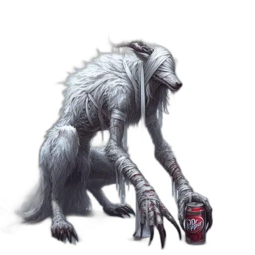 creature, dragon, animal, staff transparent PNG cut-out