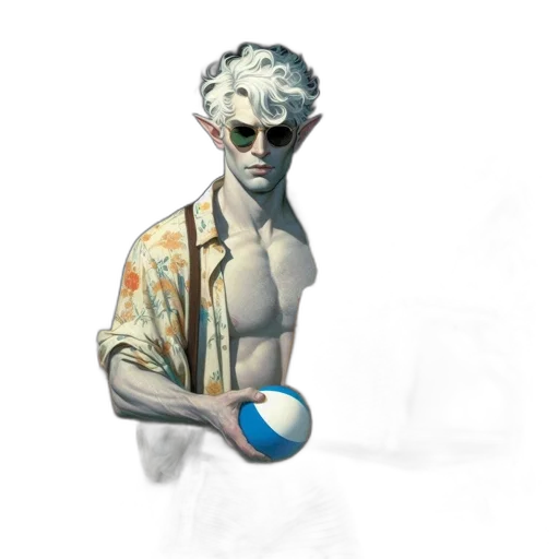 jacket, creature, staff, face transparent PNG cut-out