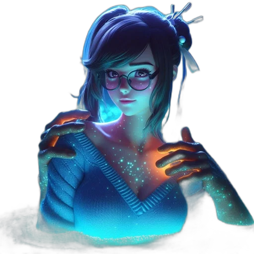 robot, dress, staff, concept art transparent PNG cut-out