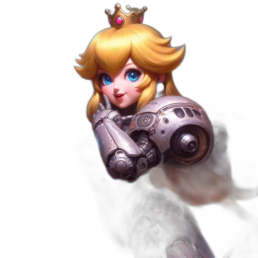 weapon, robot, crown, staff transparent PNG cut-out