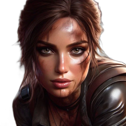 face, fantasy art, concept art, photorealistic transparent PNG cut-out