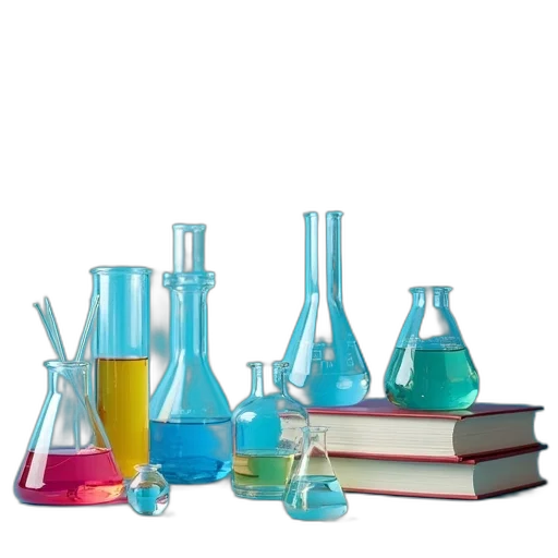 some, laboratory, supplies, books transparent PNG cut-out